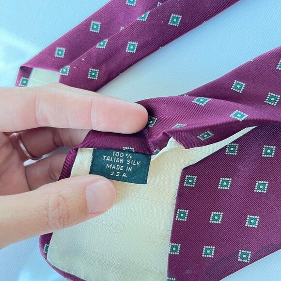 Vintage 80’s Italian Silk Tie - Picture 7 of 8